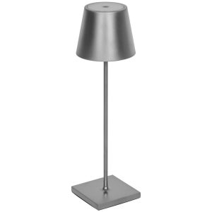 LED Akkuleuchte Indoor & Outdoor – Metallic Silber