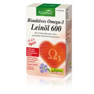 Alsiroyal Bioaktives Omega-3 Leinöl 600 (60 Kapseln)