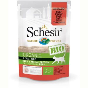 Schesir BIO Katzenfutter mit Rindfleisch Nassfutter