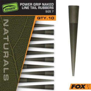 Fox Edges Naturals Power Grip Naked Line Tail Rubber Size 7