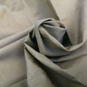 Bio Chambray (Baumwolle, Webstoff) – anthrazit/ocker