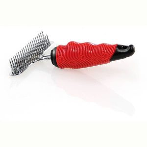 Doppelter Fellstriegel mit Zahnabstand swisspet