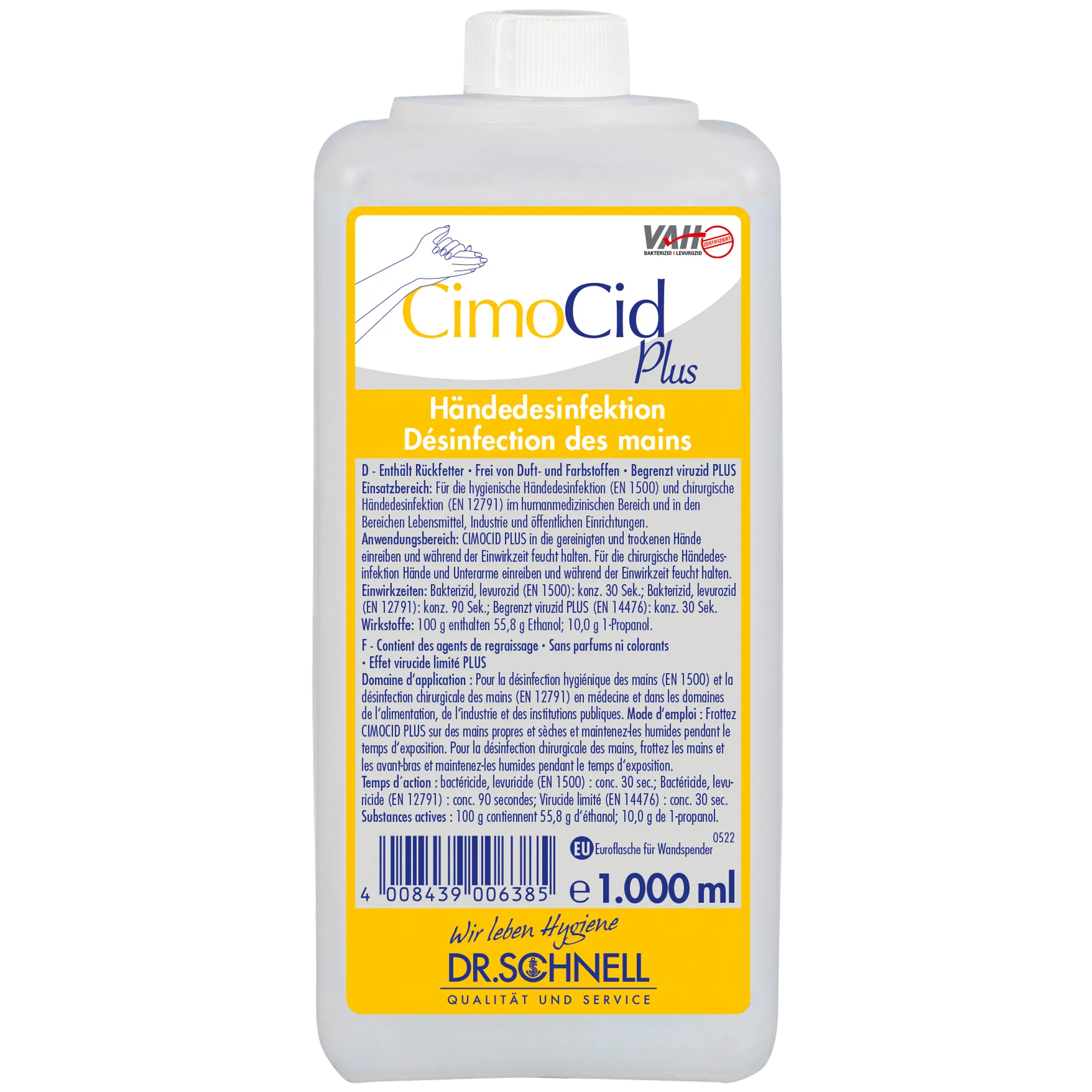 Dr. Schnell CIMOCID PLUS | Händedesinfektionsmittel | begrenz viruzid Plus – Bild 5