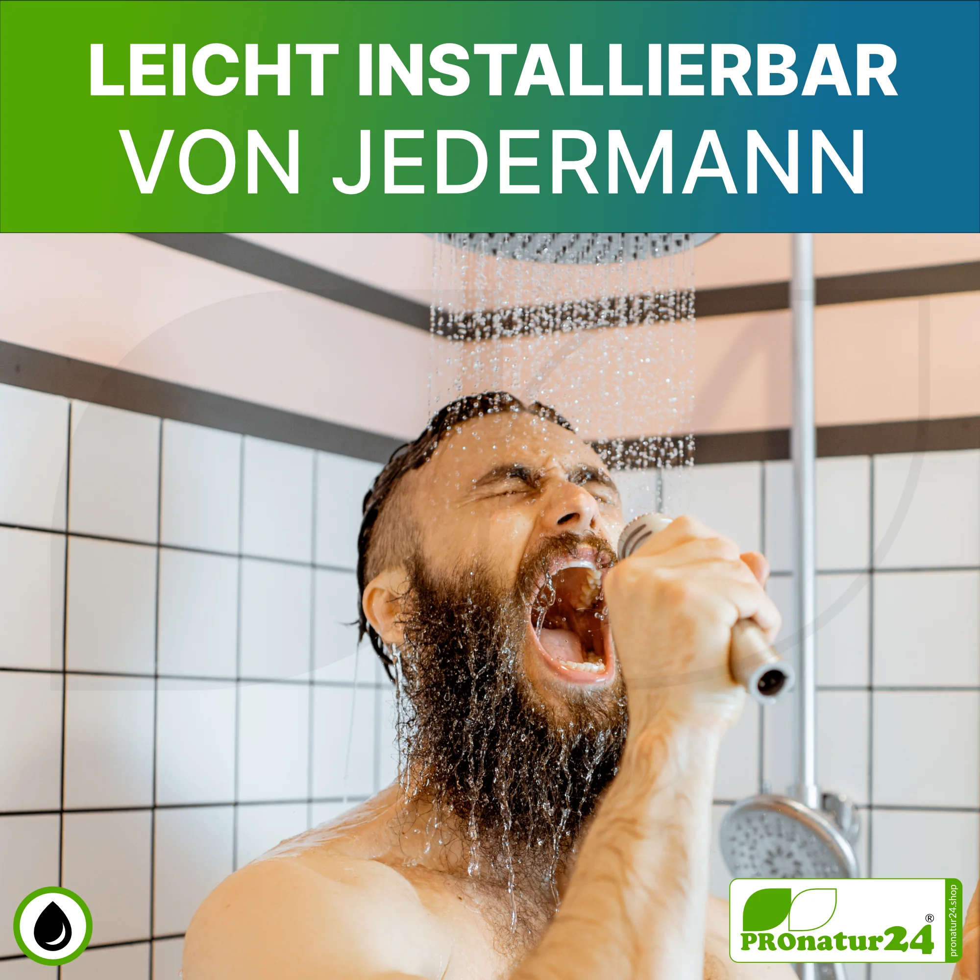 ecoturbino® Duschbrause DELUXE SET 10 Legio | ET10L Wasserspar Adapter + Brauseschlauch + DESIGN Duschkopf – Bild 5