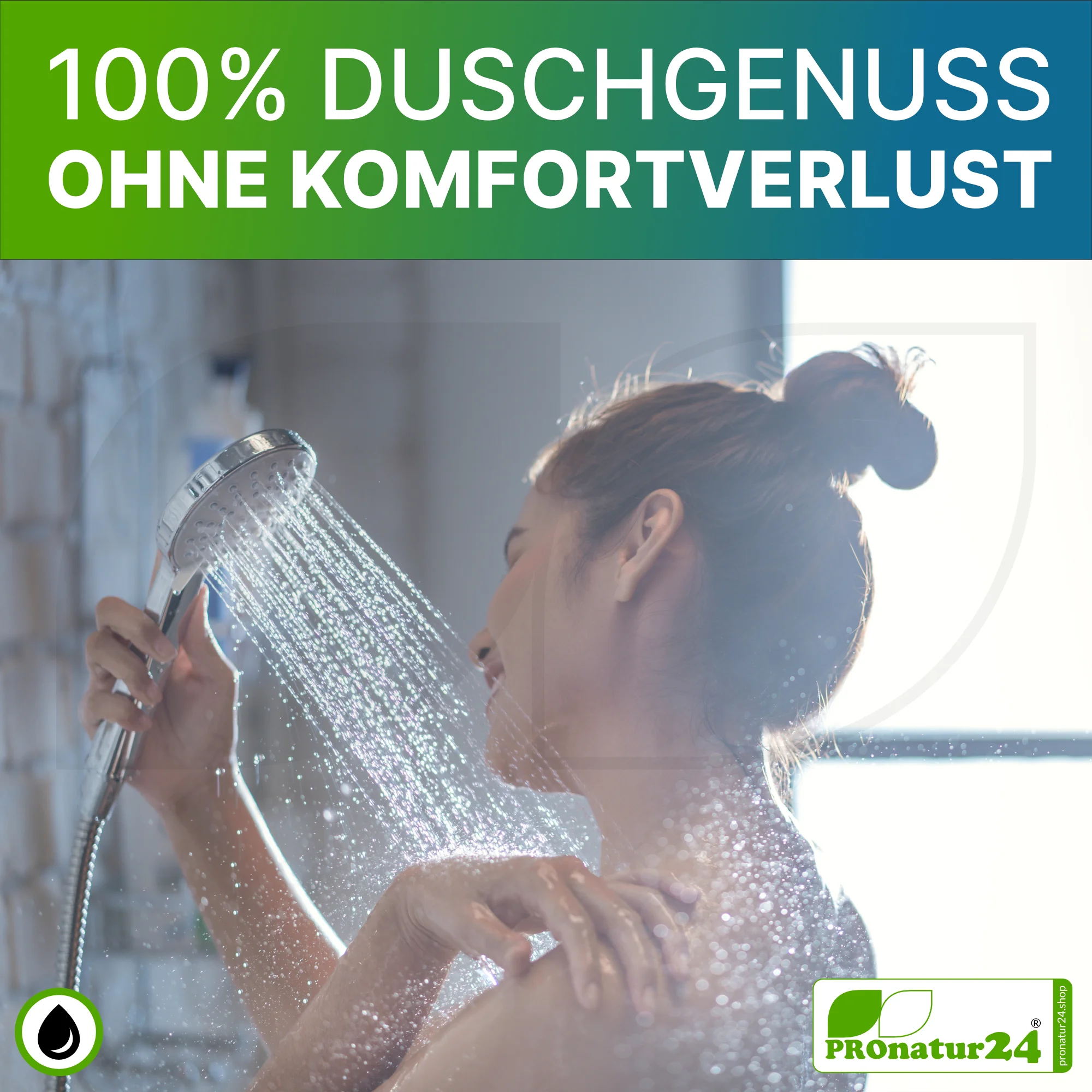 ecoturbino® Duschbrause DELUXE SET 10 Legio | ET10L Wasserspar Adapter + Brauseschlauch + DESIGN Duschkopf – Bild 3