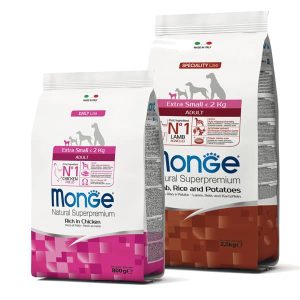 Monge Hundefutter Extra Small Adult – sehr kleine Rassen