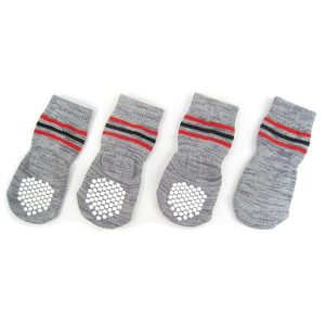 Hundesocken Anti-Slip in Grau