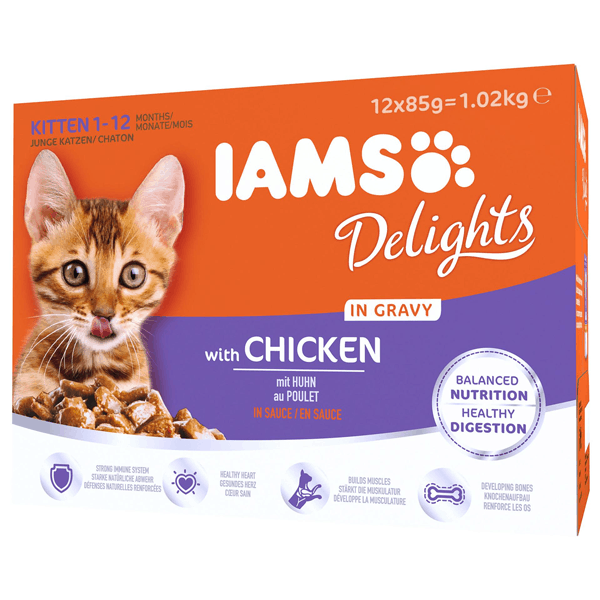 IAMS Delights Kitten Katzenfutter mit Huhn – Bild 3
