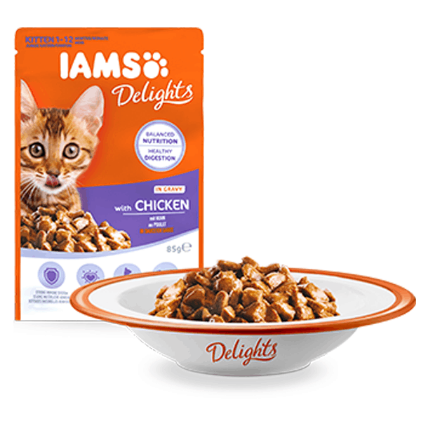 IAMS Delights Kitten Katzenfutter mit Huhn – Bild 2