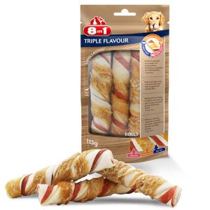 8in1 Triple Flavour Rolls – Hunde Kaurollen