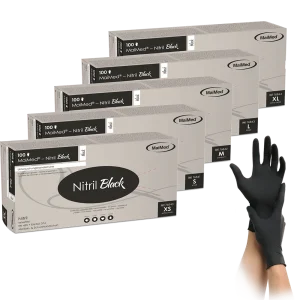 Schwarze Nitrilhandschuhe | MaiMed Black Einmalhandschuhe | 100 Stück