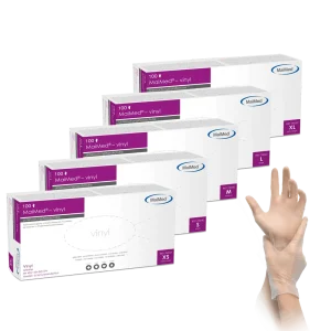 MaiMed Vinyl Vinylhandschuhe Einweghandschuhe transparent