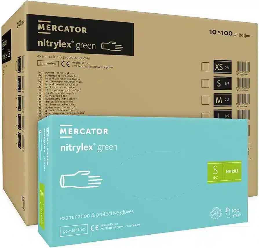 Mercator nitrylex | Grün, Pink, Magenta & Schwarze Nitrilhandschuhe | 100 Stück – Bild 3