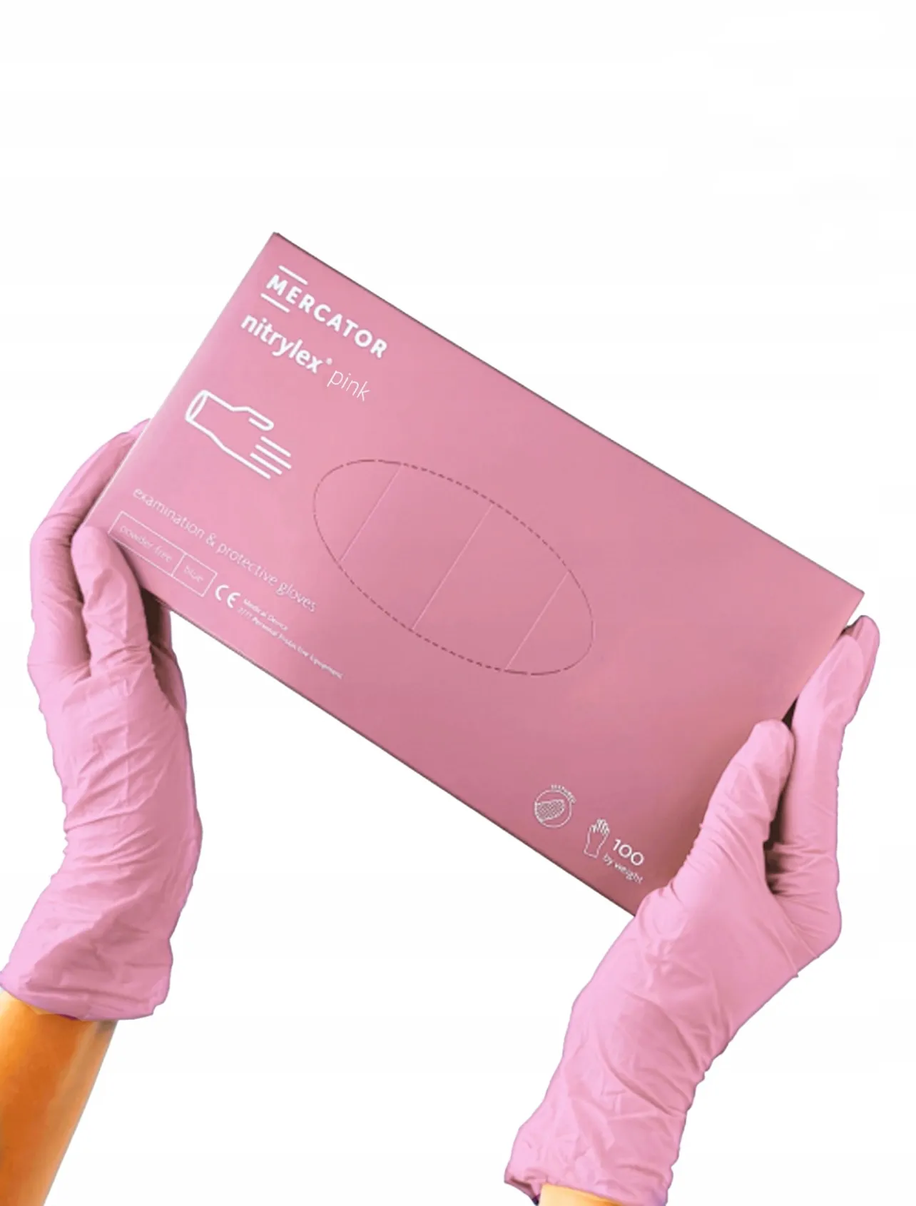 Mercator nitrylex | Grün, Pink, Magenta & Schwarze Nitrilhandschuhe | 100 Stück – Bild 4