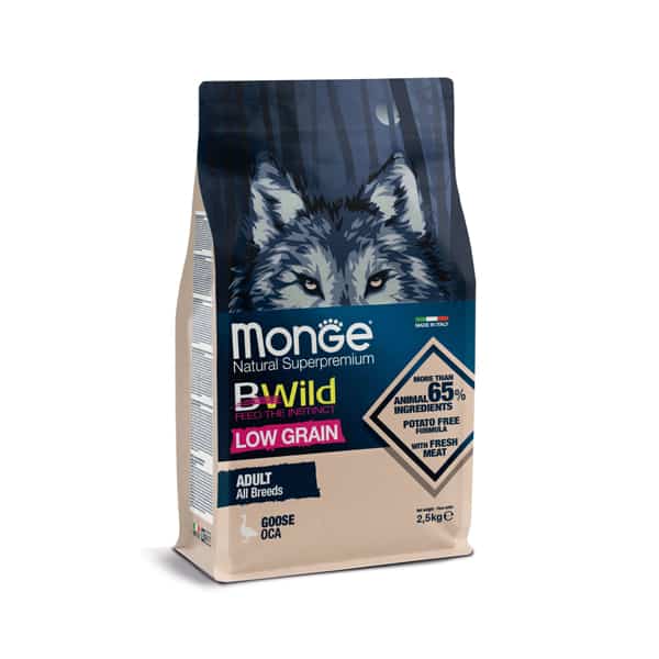 Monge BWild Trockenfutter mit Gans und low grain