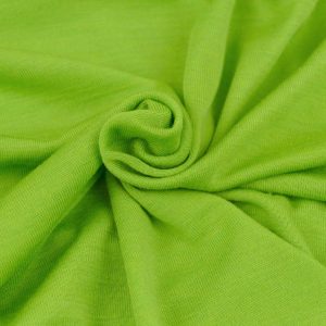 Wolle/Seide Biojersey uni – frühlingsgrün (Made in Germany)
