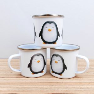Ein Emaillebecher 300ml – Tigerlilly EP – Pinguin