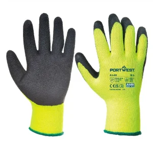 PORTWEST THERMO Grip Handschuhe A140 | Neon/Schwarz