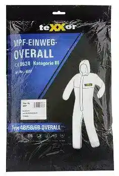 teXXor MPF-Einweg-Overall Typ 4B/5b/6b | weiß – Bild 2