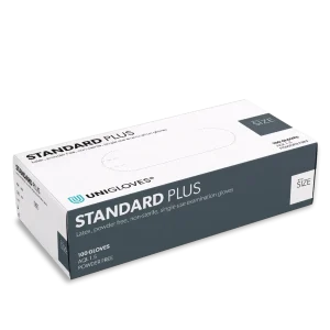Unigloves STANDARD PLUS weiße Latexhandschuhe 100 Stück