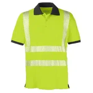4PROTECT Warnschutz UV-Poloshirt ORLANDO | leuchtgelb/grau