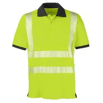 4PROTECT Warnschutz UV-Poloshirt ORLANDO | leuchtgelb/grau