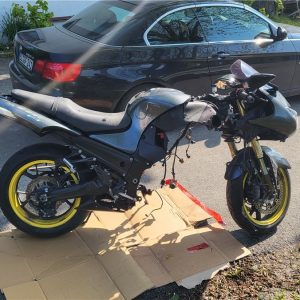 Ersatzteile spare-parts Kawasaki ZXT40 a b c Ninja ZZR 1406: 1x Cockpit Instrumenten -Konsole -Einheit mit Drehzahlmesser DZM Tacho Tachometer complete meter-set cockpit instrument panel with speedo and rev counter and control-panel clocks